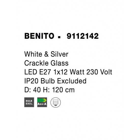 Pendul BENITO Nova Luce Modern, E27, 9112142, Grecia