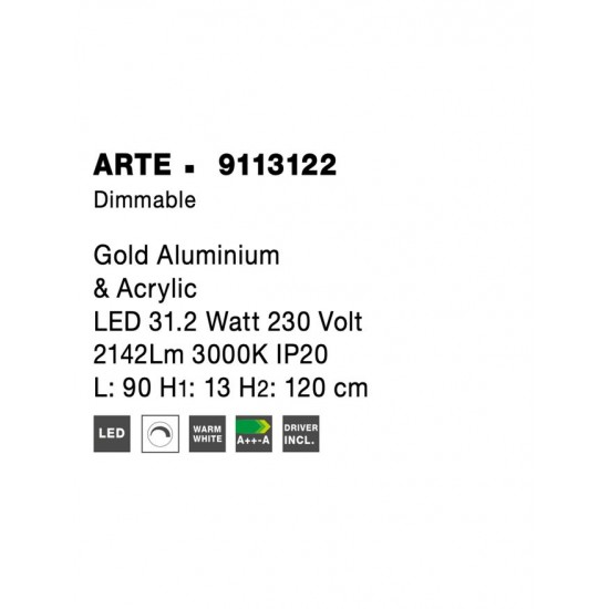 Suspensie ARTE Nova Luce Modern, Led, 9113122, Grecia