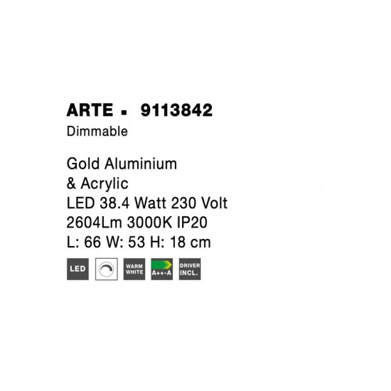 Plafoniera ARTE Nova Luce Modern, Led, 9113842, Grecia