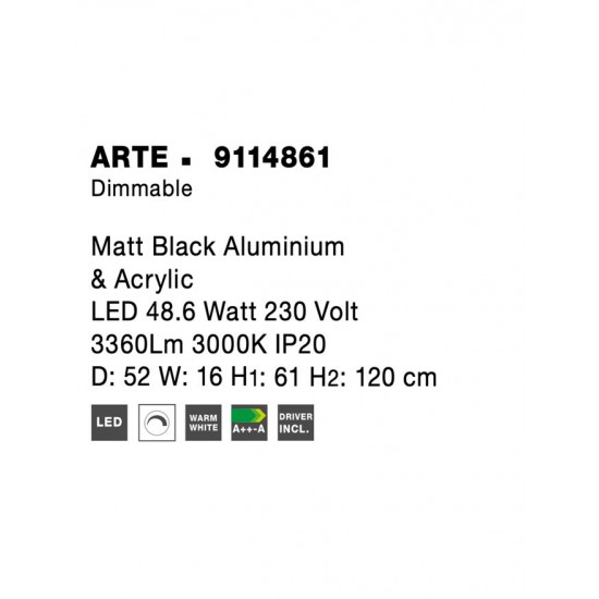 Suspensie ARTE Nova Luce Modern, Led, 9114861, Grecia