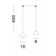 Suspensie AMADEO Nova Luce Modern, Led, 9118106, Grecia
