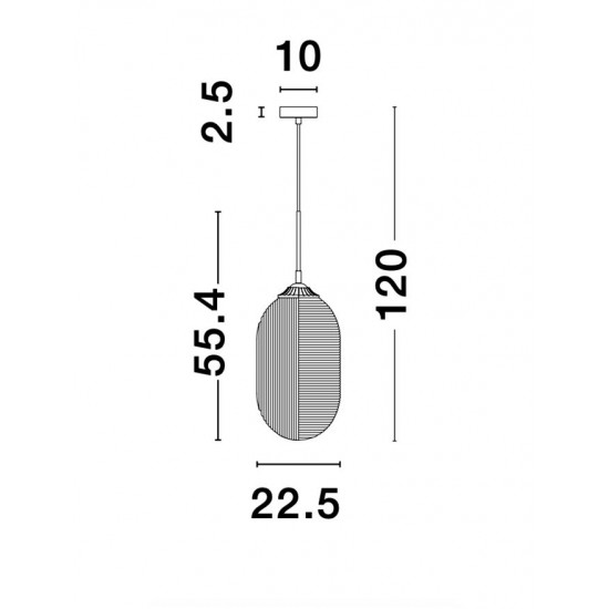 Pendul ATHENA Nova Luce Modern, E27, 9119110, Grecia