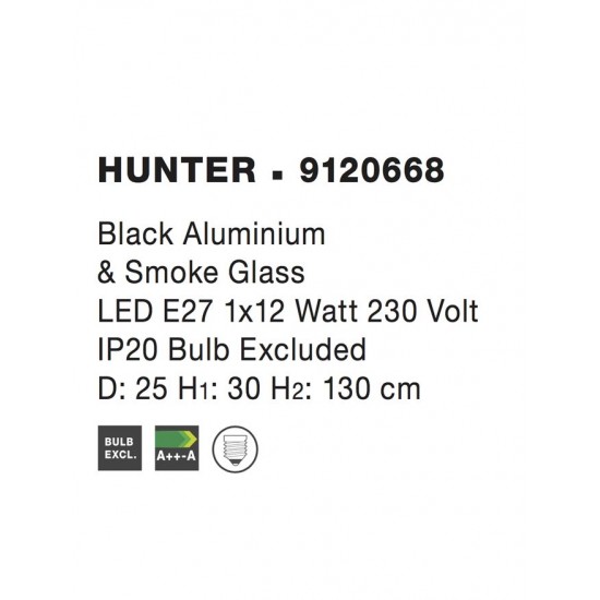 Pendul HUNTER Nova Luce Modern, E27, 9120668, Grecia