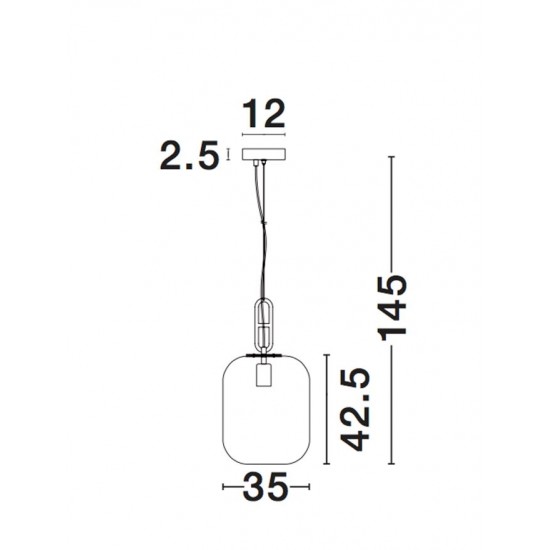 Pendul HUNTER Nova Luce Modern, E27, 9120669, Grecia