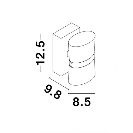 Aplica Baie SABIA Nova Luce Modern, Led, 9122321, Grecia