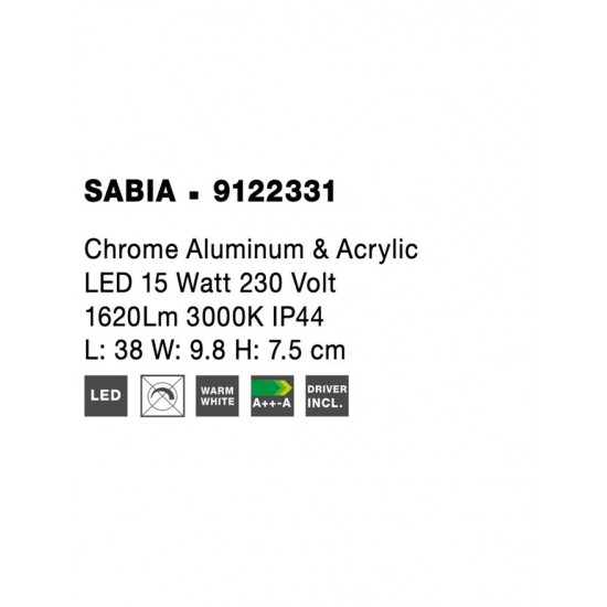 Aplica Baie SABIA Nova Luce Modern, Led, 9122331, Grecia
