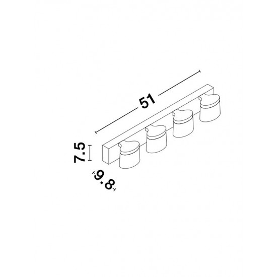 Aplica Baie SABIA Nova Luce Modern, Led, 9122341, Grecia