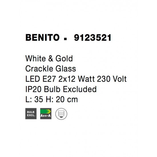 Aplica BENITO Nova Luce Modern, E27, 9123521, Grecia