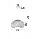 Pendul SCARLET Nova Luce Modern, E27, 9142498, Grecia
