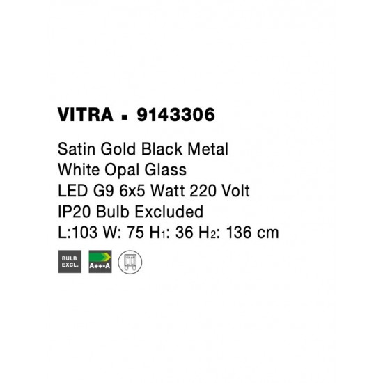 Suspensie VITRA Nova Luce Modern, G9, 9143306, Grecia