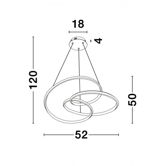 Suspensie MENTON Nova Luce Modern, Led, 9147111, Grecia