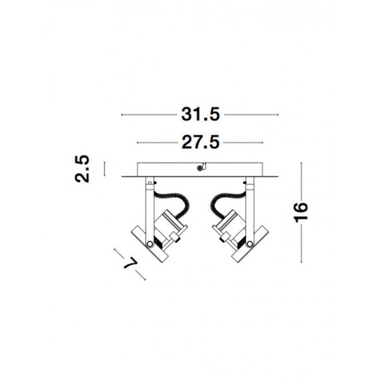 Lustra Spot SALVA Nova Luce Modern, GU10, 9155102, Grecia
