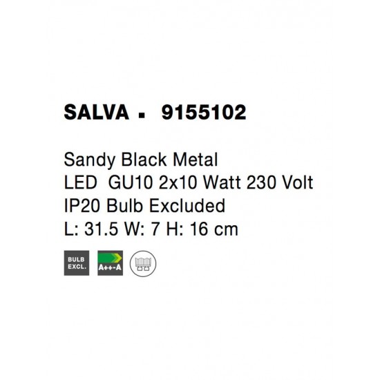 Lustra Spot SALVA Nova Luce Modern, GU10, 9155102, Grecia