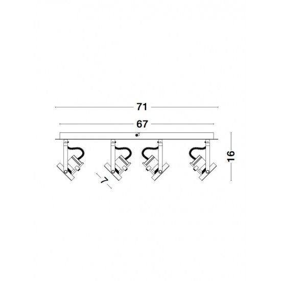 Lustra Spot SALVA Nova Luce Modern, GU10, 9155103, Grecia