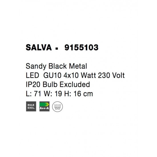 Lustra Spot SALVA Nova Luce Modern, GU10, 9155103, Grecia
