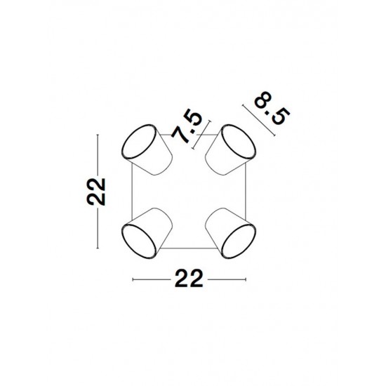 Aplica Tehnica BIAGIO Nova Luce Modern, Led, 9155363, Grecia