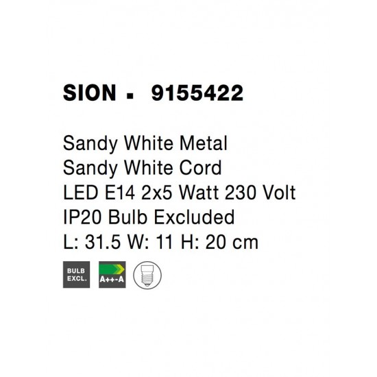 Plafoniera SION Nova Luce Modern, E14, 9155422, Grecia