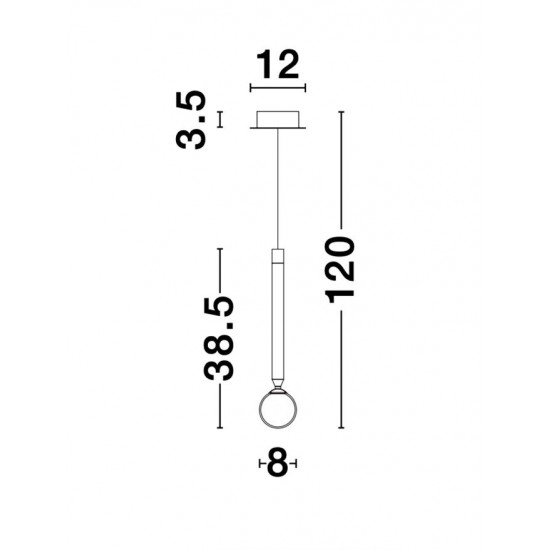 Pendul CAYO Nova Luce Modern, Led, 9157901, Grecia