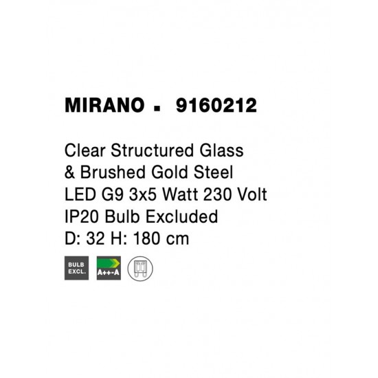 Suspensie MIRANO Nova Luce Modern, G9, 9160212, Grecia