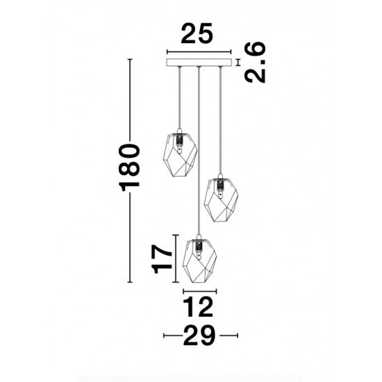 Suspensie ICE Nova Luce Modern, G9, 9160233, Grecia