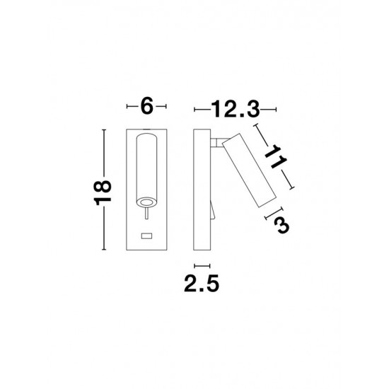Aplica Tehnica FUSE Nova Luce Modern, Led, 9170101, Grecia
