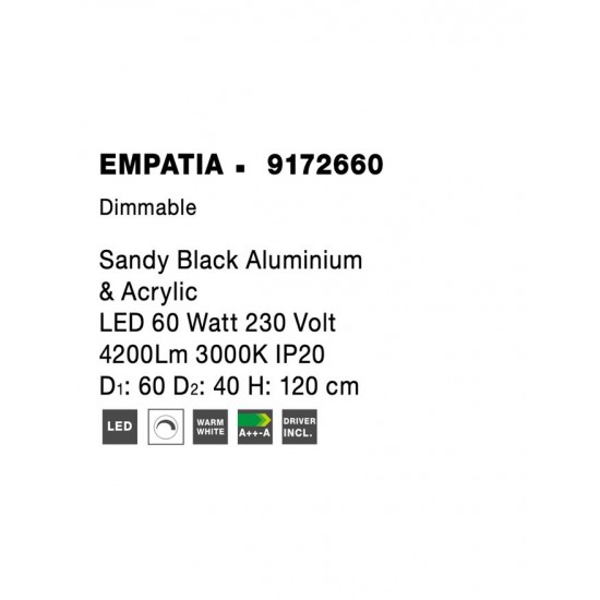 Suspensie EMPATIA Nova Luce Modern, Led, 9172660, Grecia