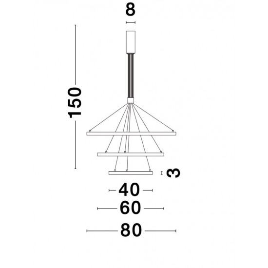 Suspensie EMPATIA Nova Luce Modern, Led, 9175108, Grecia