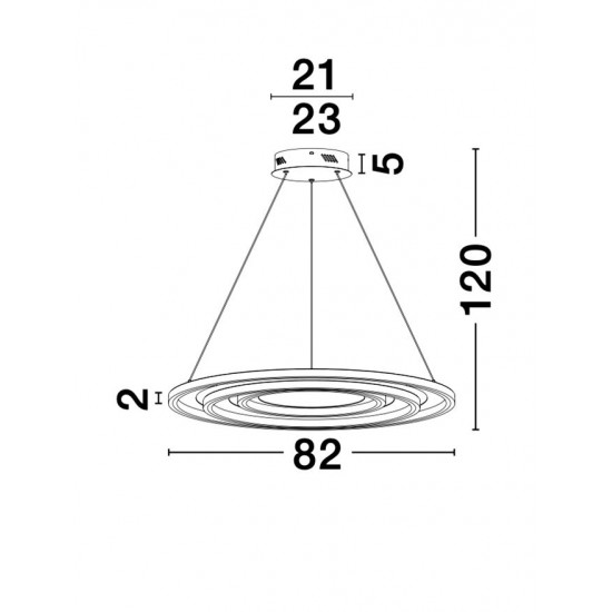 Suspensie GALAXY Nova Luce Modern, Led, 9180303, Grecia