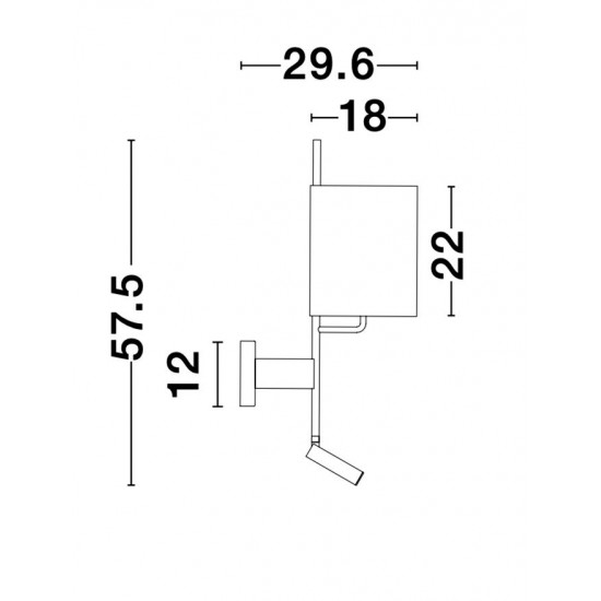 Aplica de Citit YAMA Nova Luce Modern, E27/Led, 9180511, Grecia