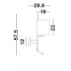 Aplica de Citit YAMA Nova Luce Modern, E27/Led, 9180512, Grecia
