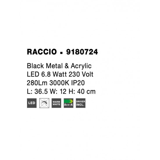 Veioza RACCIO Nova Luce Modern, Led, 9180724, Grecia