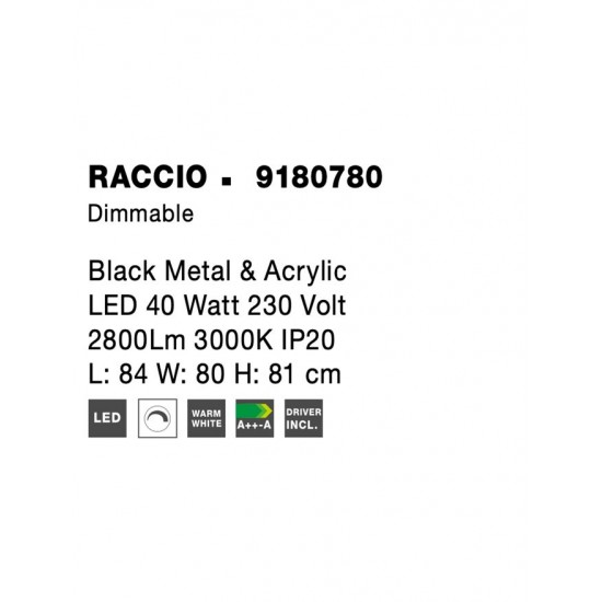 Candelabru RACCIO Nova Luce Modern, Led, 9180780, Grecia