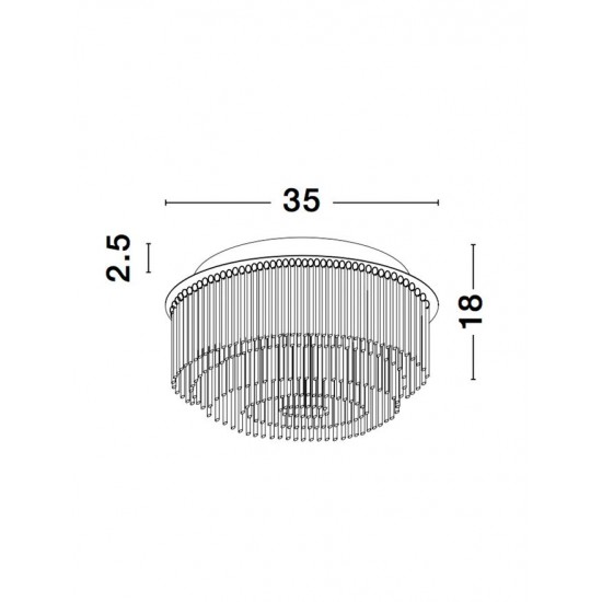 Plafoniera ROSARNO Nova Luce Modern, G9, 9180891, Grecia