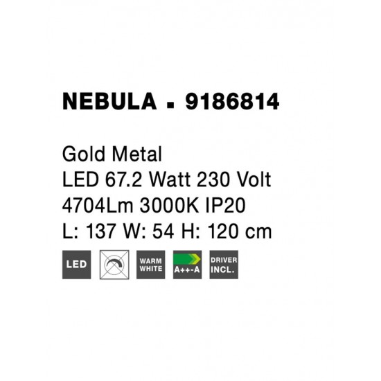 Candelabru NEBULA Nova Luce Modern, Led, 9186814, Grecia