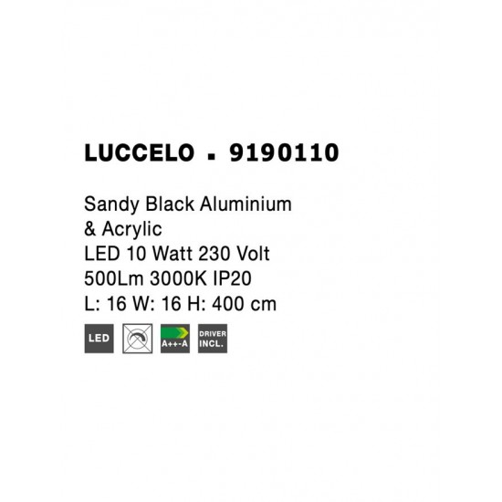 Suspensie Tehnica LUCCELO Nova Luce Modern, Led, 9190110, Grecia