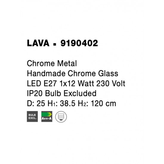 Pendul LAVA Nova Luce Modern, E27, 9190402, Grecia