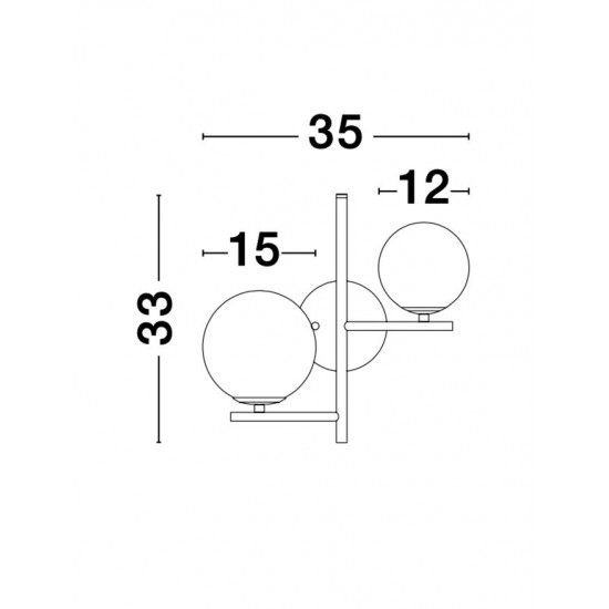 Aplica IMPERO Nova Luce Modern, E14, 9190421, Grecia