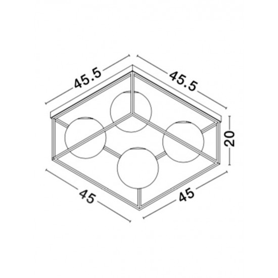 Lustra Plafon JULIET Nova Luce Modern, E14, 9206403, Grecia