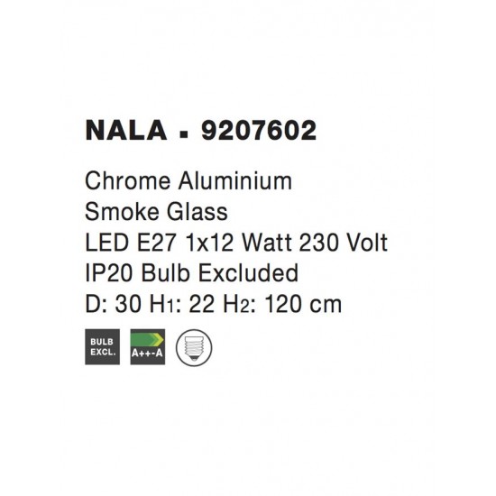 Pendul NALA Nova Luce Modern, E27, 9207602, Grecia