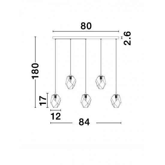 Suspensie ICE Nova Luce Modern, G9, 9260235, Grecia