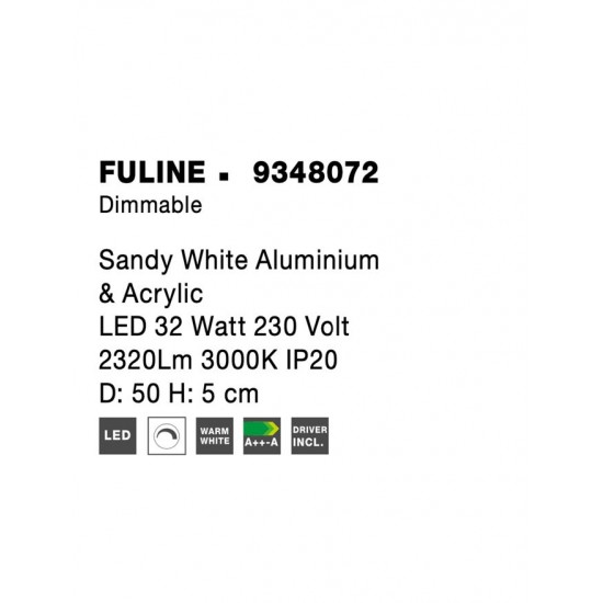 Plafoniera FULINE Nova Luce Modern, Led, 9348072, Grecia
