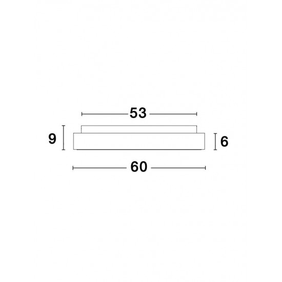 Plafoniera Tehnica RANDO THIN Nova Luce Modern, Led, 9353852, Grecia