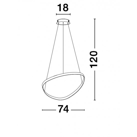 Suspensie ARIES Nova Luce Modern, Led, 9357062, Grecia
