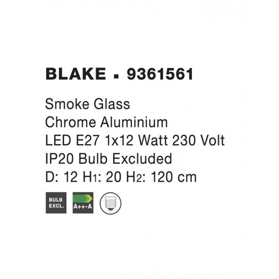 Pendul BLAKE Nova Luce Modern, E27, 9361561, Grecia