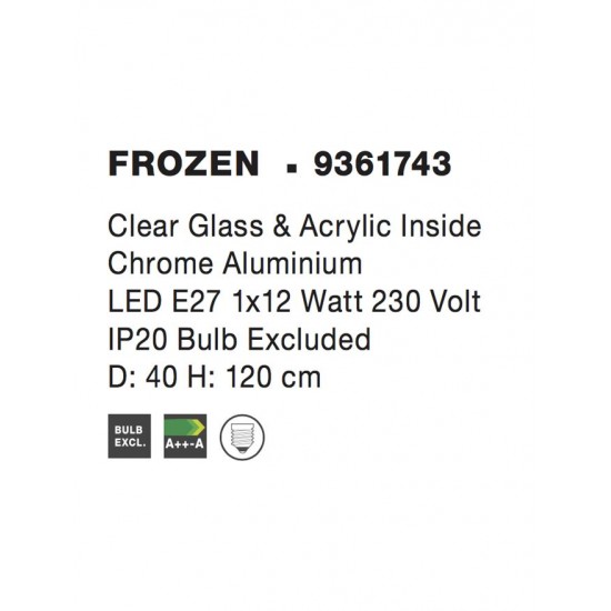 Pendul FROZEN Nova Luce Modern, E27, 9361743, Grecia