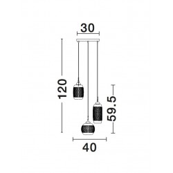 Suspensie DEVON Nova Luce Modern, E14, 938228, Grecia