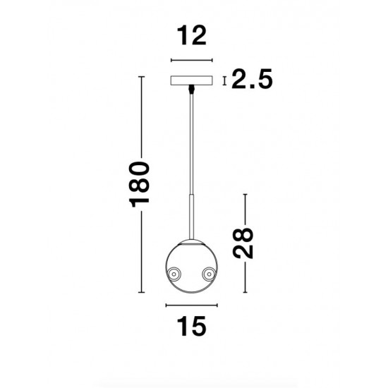 Pendul SPADA Nova Luce Modern, E27, 9426751, Grecia