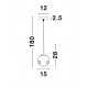 Pendul SPADA Nova Luce Modern, E27, 9426751, Grecia