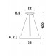 Plafoniera Tehnica RANDO THIN Nova Luce Modern, Led, 9453431, Grecia