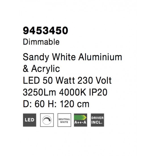 Suspensie RANDO THIN Nova Luce Modern, Led, 9453450, Grecia